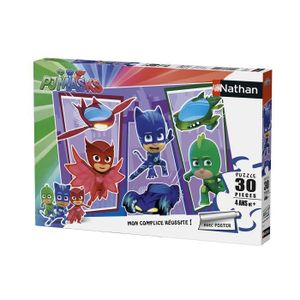 PUZZLE Puzzle PJ Masks Nathan - Pyjamasques et Les Super Véhicules - 30 Pièces