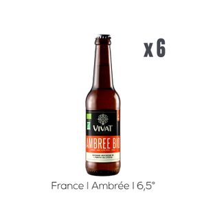 BIERE Pack Bières Vivat BIO Ambrée - 6x33cl - 6,5%