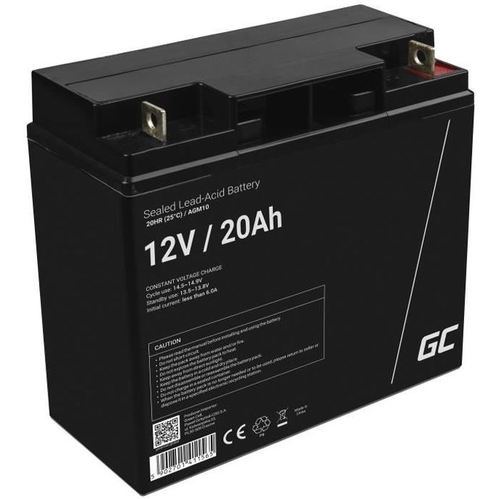 Batterie Tianneng 12 Volts / 20Ah (Gel Acide-Plomb dernière génération)
