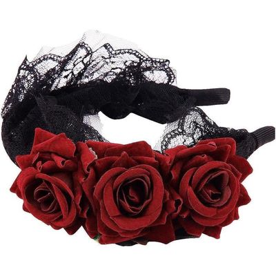 Bandeau Serre-tête En Dentelle Rouge Pour Femme - Neuf Sans étiquettes - Convient à Tous Types De Cheveux