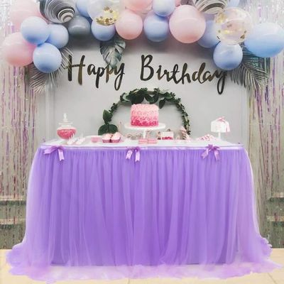 Jupe de table tulle rose online