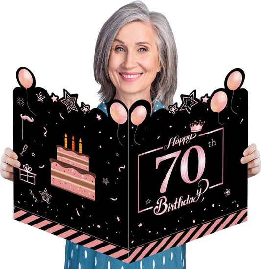 Guirlande 70 Ans Anniversaire Rose