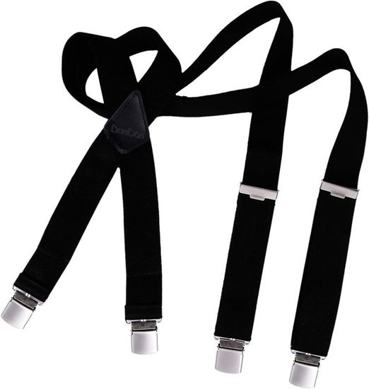Bretelles Homme KLONKEE Extra Solides – Larges 35mm, Clips Jumbo, Pois Noirs Et Blancs