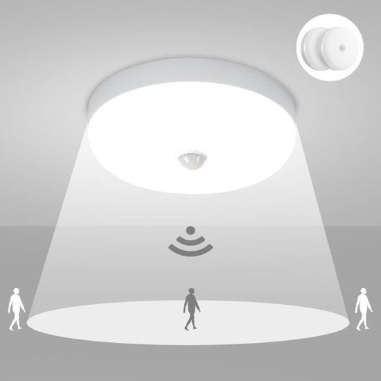 Plafonnier LED 12W Avec Détecteur De Mouvement Lampe De Salon Sensor Economie Energie 91411942