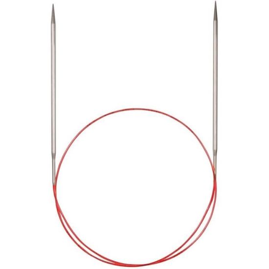 NICKLIN 10 Aiguilles à Tricoter Circulaires 40cm Acier Inoxydable 2 à 7mm - Kit Chaussettes Bonnets
