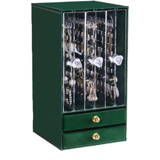 Boîte De Rangeent En Acrylique Transparent Pour Boucles D'oreilles, Colliers, Bijoux Avec 120