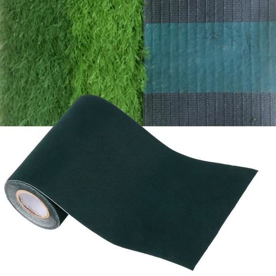 WELSTIK Ruban adhésif pour gazon artificiel pour fixation de tapis de pelouse Vert 15 cm x 10 m