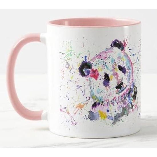 Mug Coloré Panda Aquarelle Arc-En-Ciel Art Tasse Cadeau Anniversaire