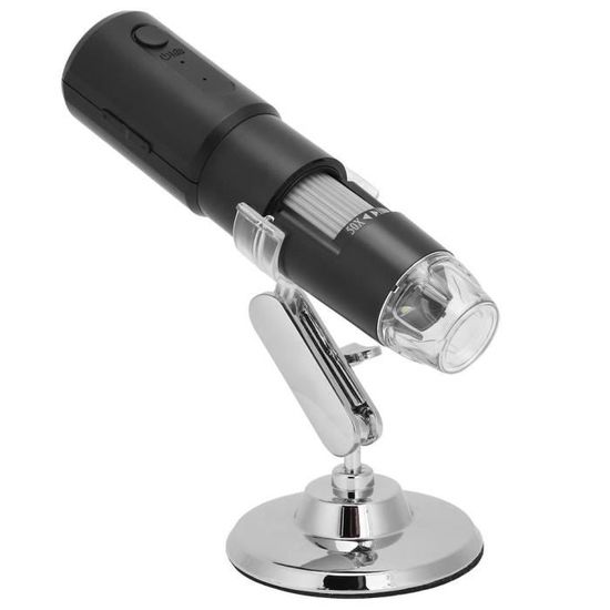 Microscope Numérique Sans Fil WiFi - Grossissement 50x à 1600x, 8 LED, Support Métal, Portable Pour Smartphone - 4