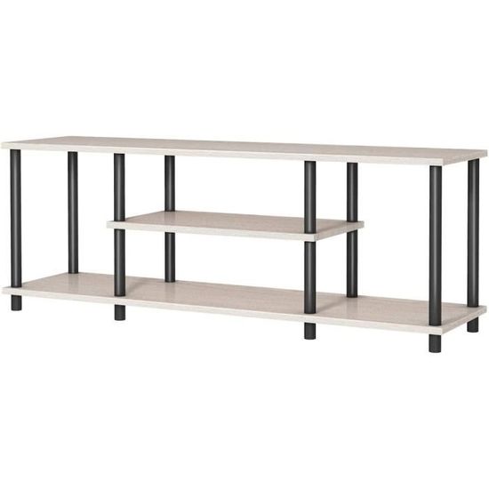 Meuble TV, Support Télé Pour Téléviseur Jusqu'à 55 Pouces, 3 Étagères