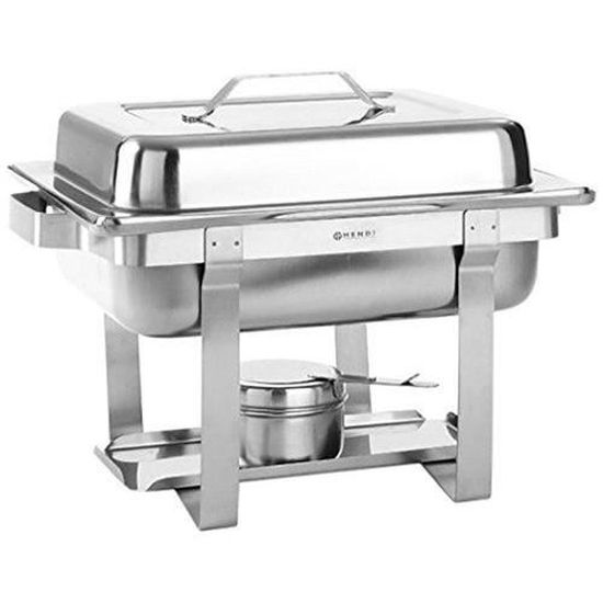 Hendi Chafing Dish Set Mit 4x GN 1/1, 65 Mm Tiefe Behälter, Kompletts