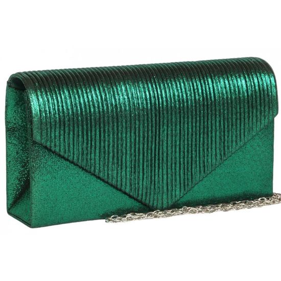 Pochette ceremonie Nyls Creation Pochette Femme Verte en Satin Mariage Sac Soiree Ceremonie Charmya Vert Vert Cdiscount Bagagerie Maroquinerie