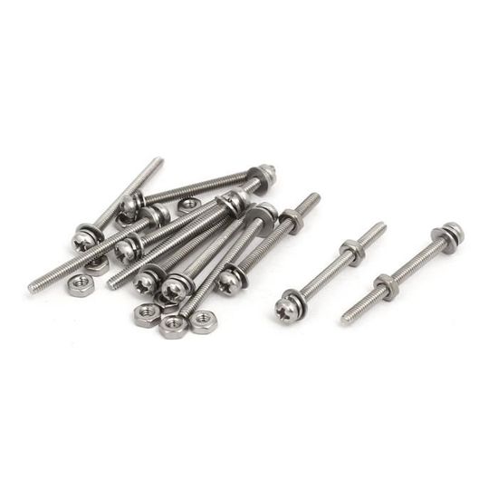 Kit De Visserie M2,5 X 25mm En Acier Inoxydable 304 - 18 Sets Vis, écrous Et Rondelles