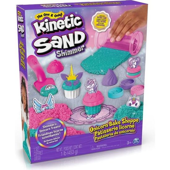 Coffret Kinetic Sand Pâtisserie Licorne 453g - Sable Magique Avec Moules Et Accessoires