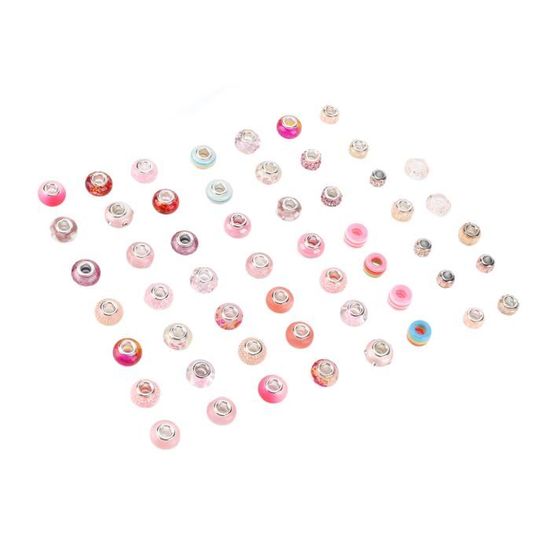 SUNNYCLUE 1 Boîte De 120 Perles Tressées En Résine à Gros