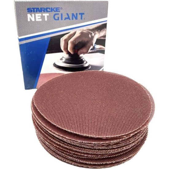 50 Grilles Abrasives Sia Sianet - Grain 180 - 150mm Sans Trou - Pour Ponçage Fin