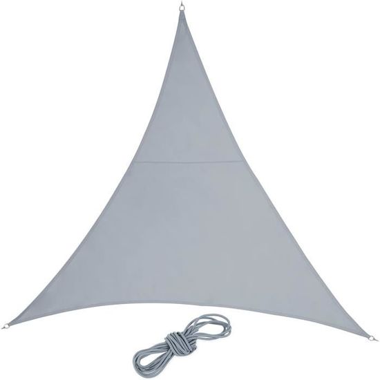 Voile Ombrage Relaxdays 4x4m - Blanc Crème, PES Imperméable, Protection UV 90%, Concave Avec Tendeurs
