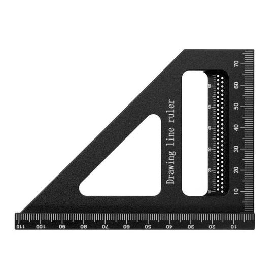 Règle De Mesure Carrée En Alliage D'Aluminium, Outil De Mesure D'Angle