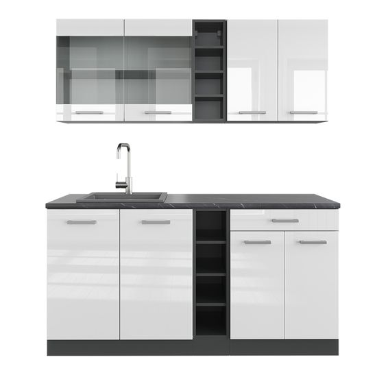 Test Vicco Cuisine R-Line 300 cm Chêne doré/Anthracite