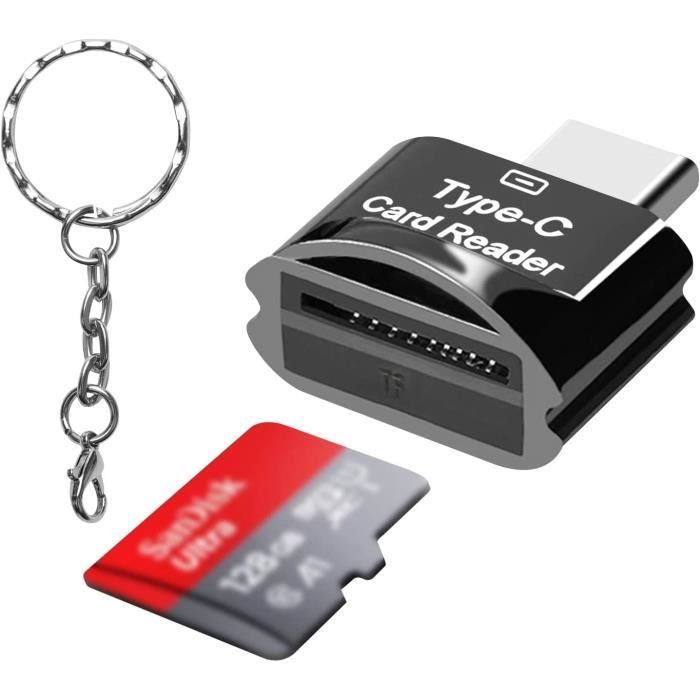 Konig Lettore Di Schede Micro SD/TF USB 2.0: Compatto E Veloce Per Trasferire Foto E Video - Colore Nero/Antracite