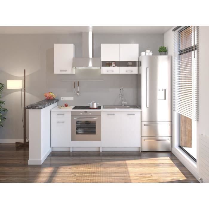 EXTRA Cuisine complète 5 éléments - 180 cm - Blanc Mat