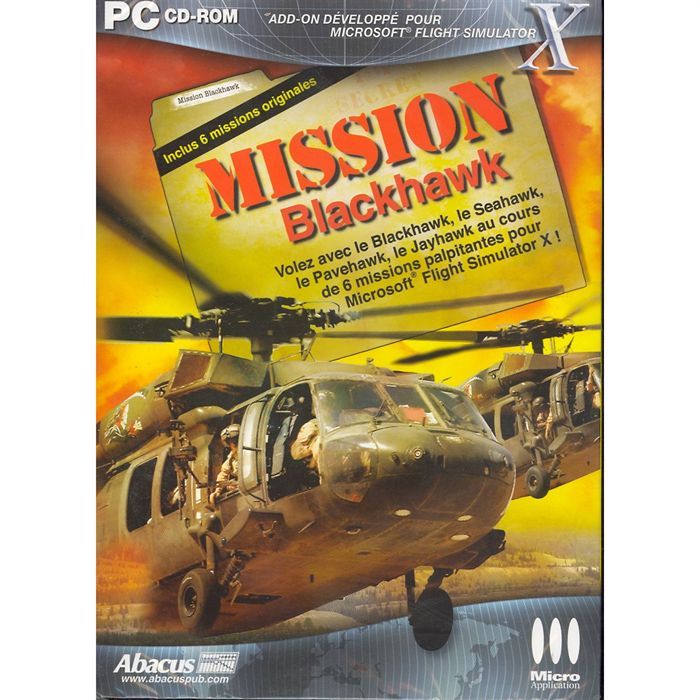 Micro Application Add-On Fx : Mission Blackhawk / Jeu PC Cd-Rom