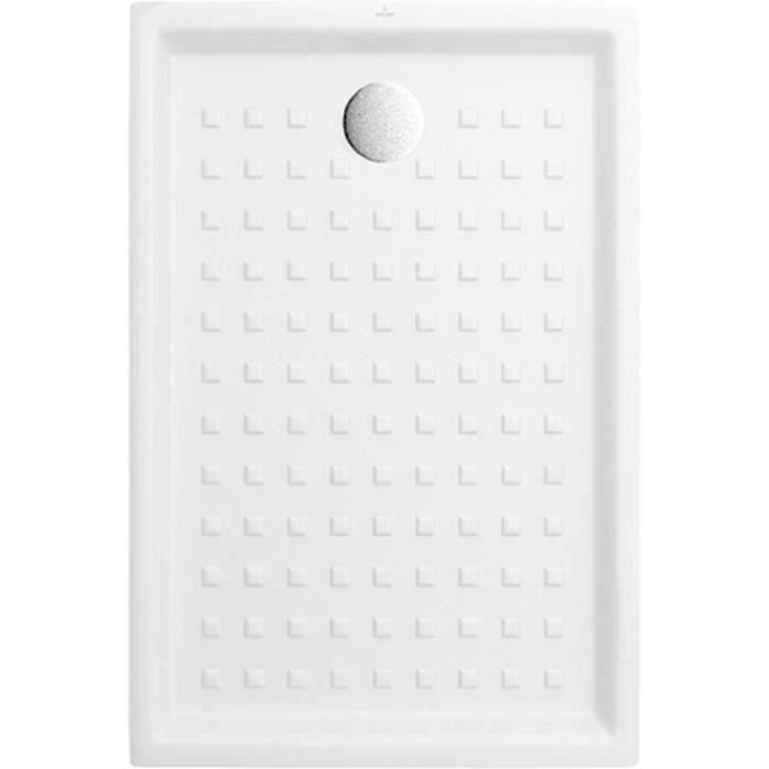 Receveur de douche rectangulaire en céramique VILLEROY & BOCH O.novo - 120 x 80 cm - Blanc