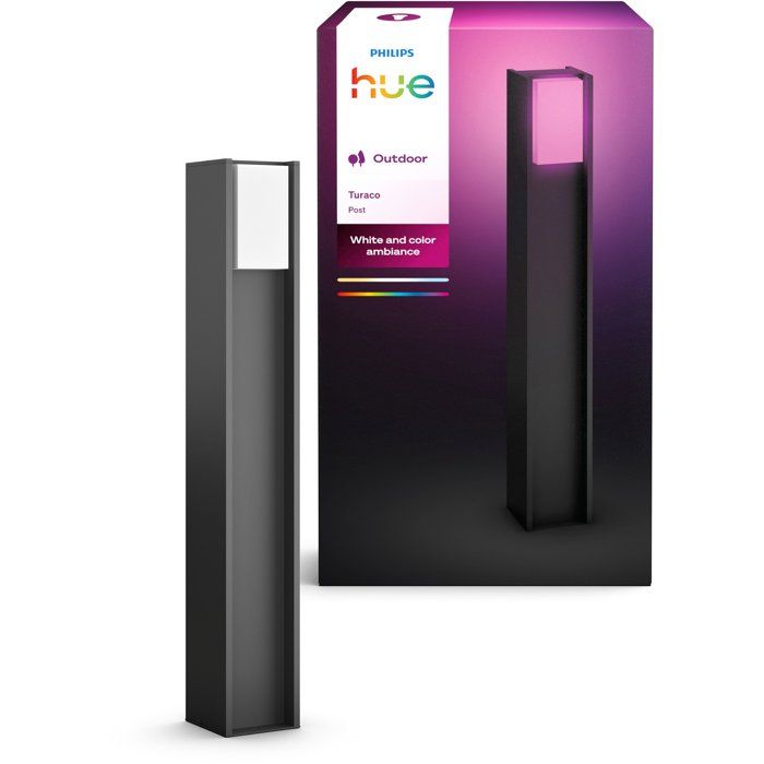 Borne lumineuse PHILIPS HUE Turaco IP44 Lumière et colorée 1100 lumens
