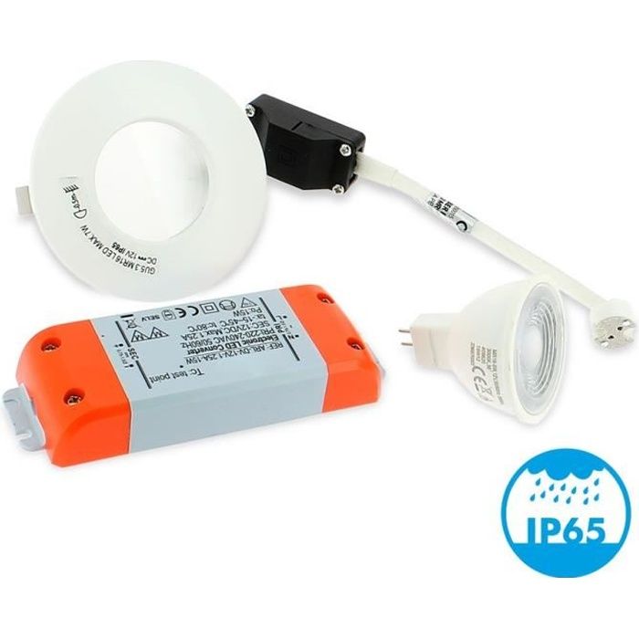 Spot LED encastrable IP65 82mm GU5.3 230V 5W 380lm