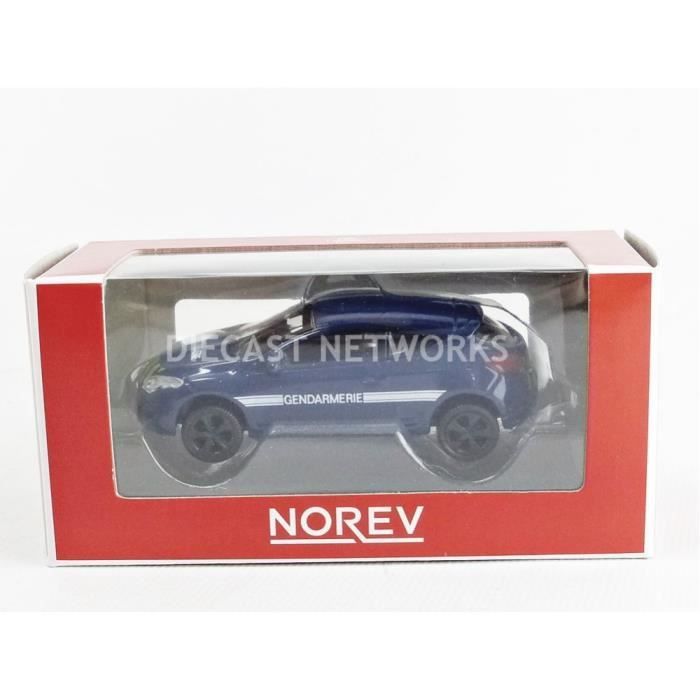 Voiture Miniature de Collection - NOREV 1/64 - RENAULT Megane Coupe Gendarmerie - Blue / Blmanc - 319211_MEGGEND