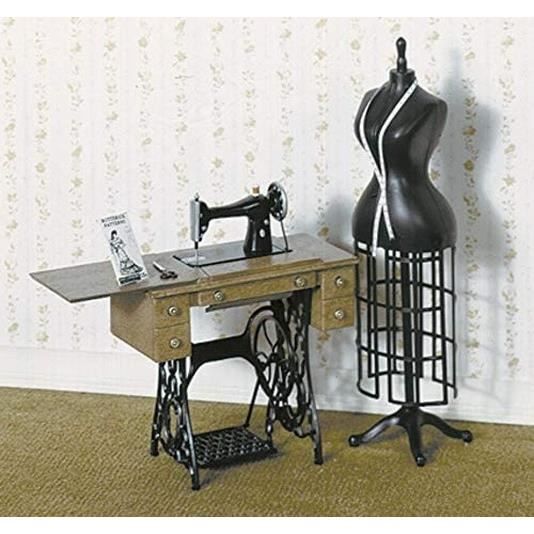 Melody Jane Chrysnbon Maison de Poupées Machine à Coudre & Mannequin Meubles Kit Modèle Kit F-200
