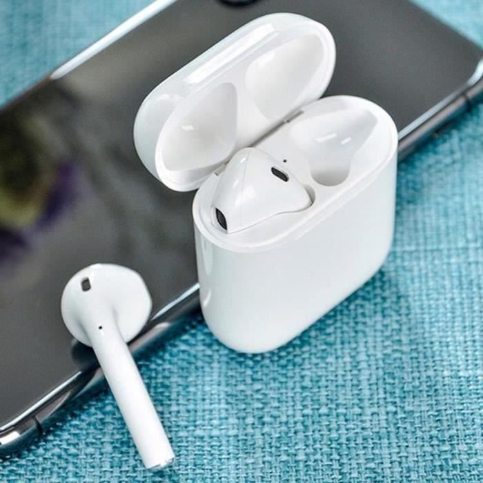 ACCESSOIRE TELEPHONE - i12 TWS Écouteurs Bluetooth, Stéréo V5.0 avec Station de Charge pour iPhone, iPad, Samsung, Xiaomi, Huawei