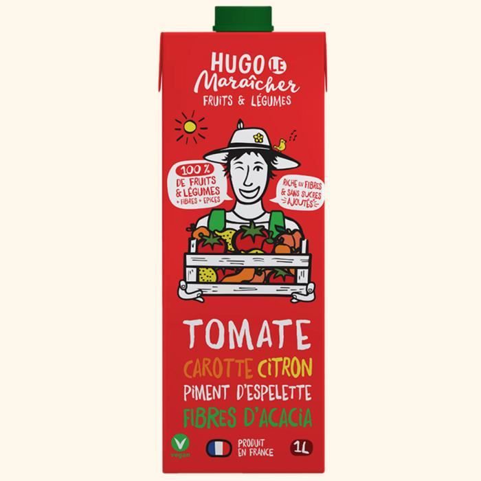 HUGO LE MARAÎCHER - Jus de Fruits & Légumes Tomate Carotte Piment 1L
