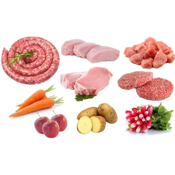 Colis de Viande Economique 3,6 Kg + Légumes de Saison 3/4 Kg - Origine France