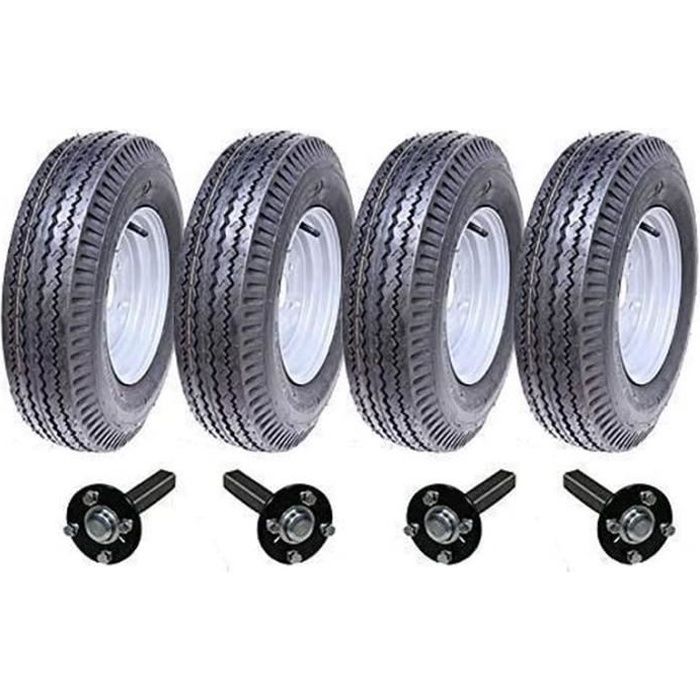 Parnells Haute Vitesse Double Essieu Remorque Kit 5.00-10 Route Légal Roues Moyeu Goujon Essieu 500 10