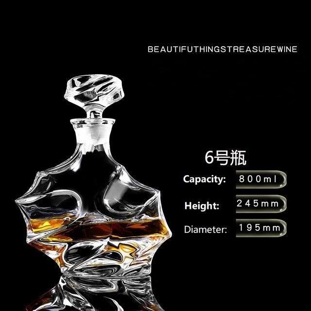 Bouteille de vin rouge en verre de cristal + tasses, carafe à vin, whisky Liqour verseur, Bar à domicile, bouteille de b*DE8096