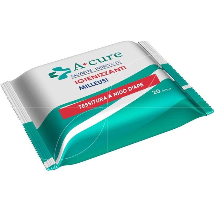 A+cure - Lingettes désinfectantes mains et surface - 20pcs