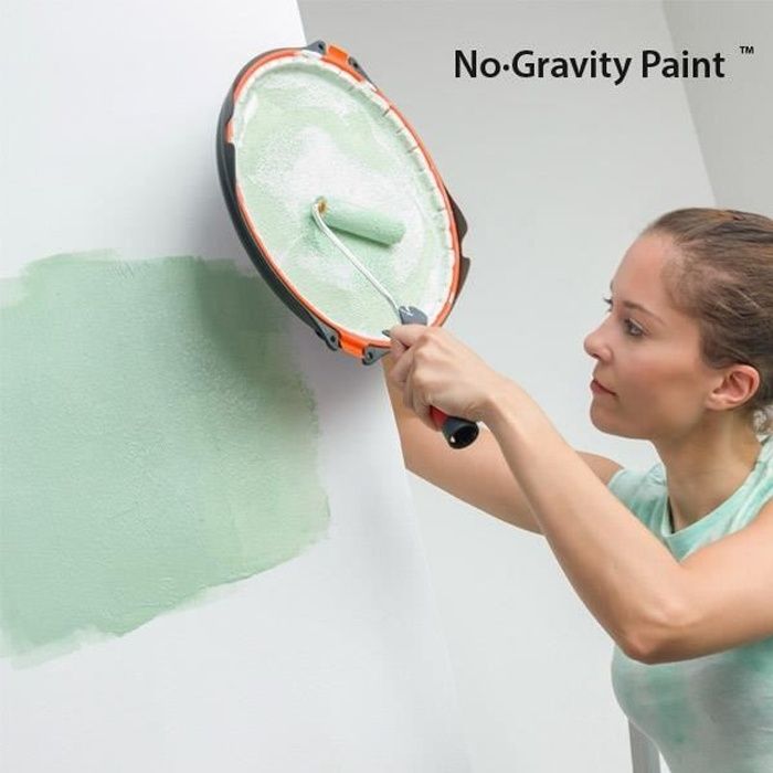 Kit Peinture anti goutte pour Plafond et Mur Professionnel – Plateau avec Système anti gravité et récupération de peinture