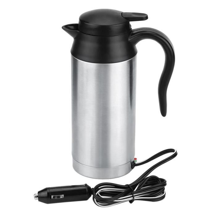 Bouilloire Isotherme Chauffante Électrique Voiture Chauffage Eau Tasse Portatif Allume-Cigare 12V 750ML