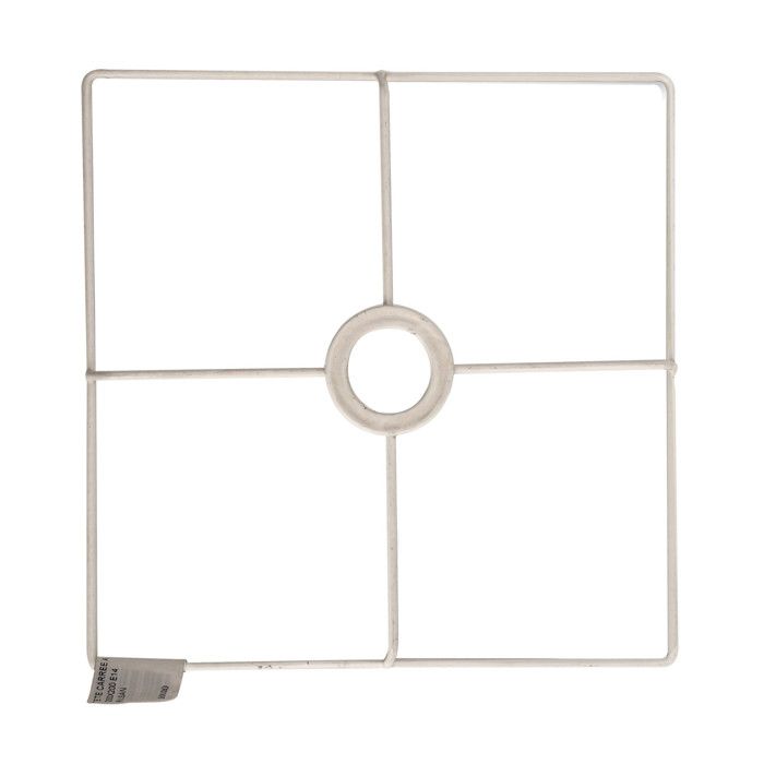 Armature abat-jour carré avec bague - 20 cm - Graines créatives Blanc