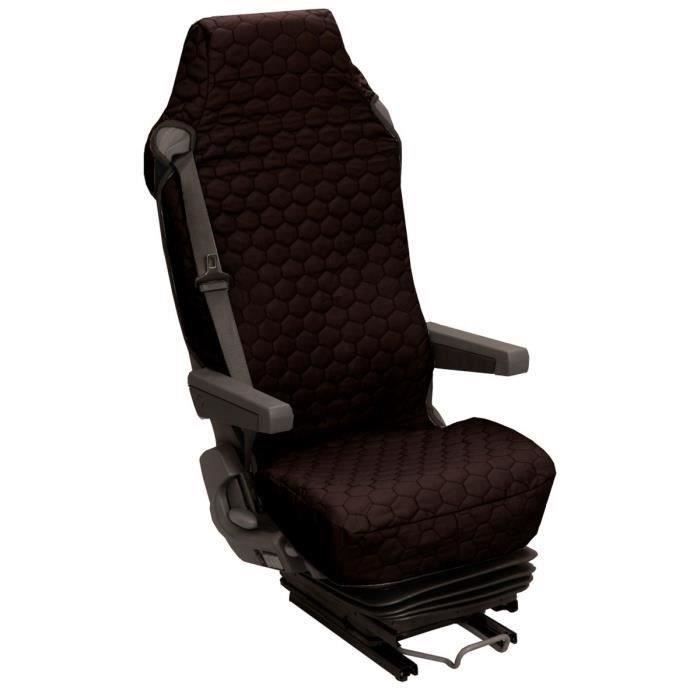 Housse Universelle pour Siège Camion Coton Matelassé Noir