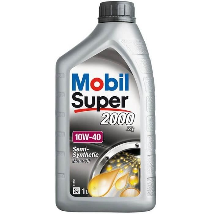 MOBIL Huile-Additif SUPER 2000 X1 - Semi-synthetique / 10W40 / 1L