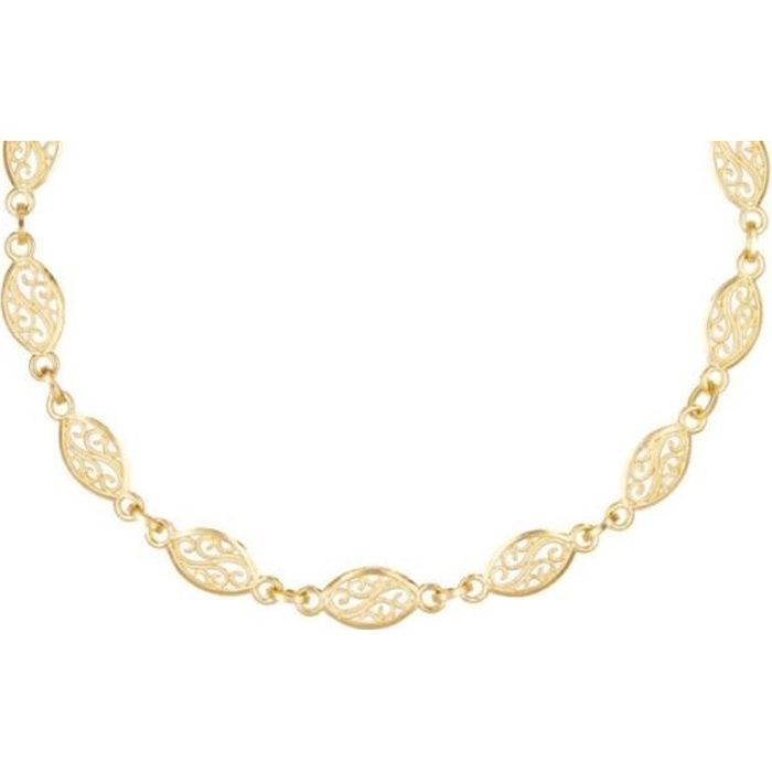 Collier Or Jaune Maille Filigrane - Femme
