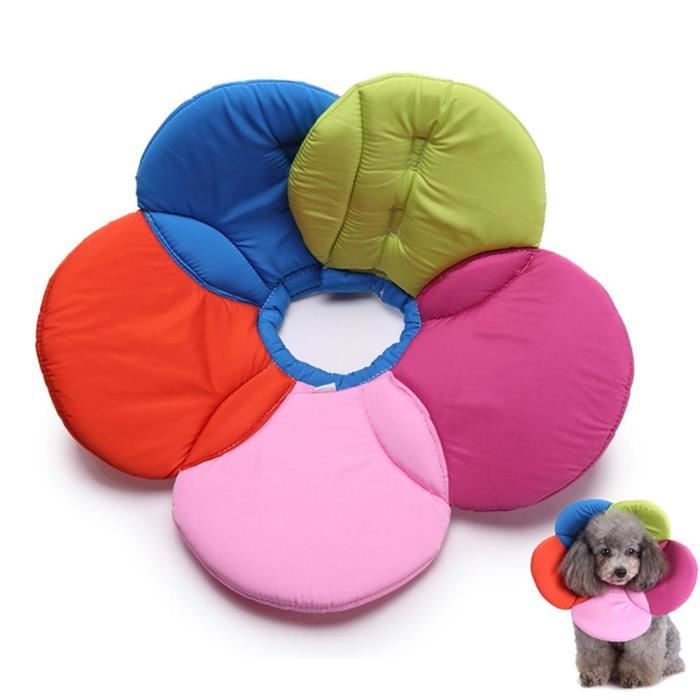 collier de convalescence pour chiens et chats en forme de pétale taille S