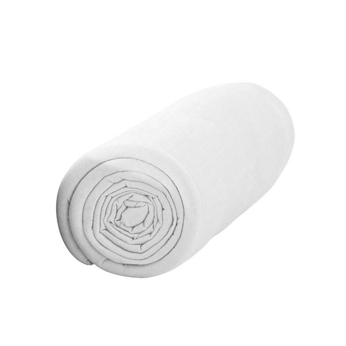 TODAY Drap Housse 160X200 2 personnes Jersey uni blanc JERSEY TODAY