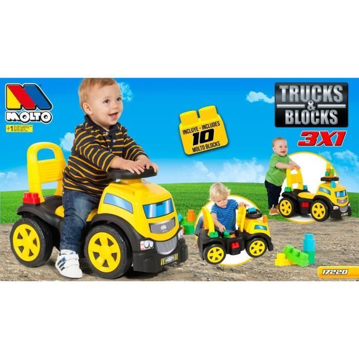 Camion Trotteur 3 en 1 + Jeu de blocs