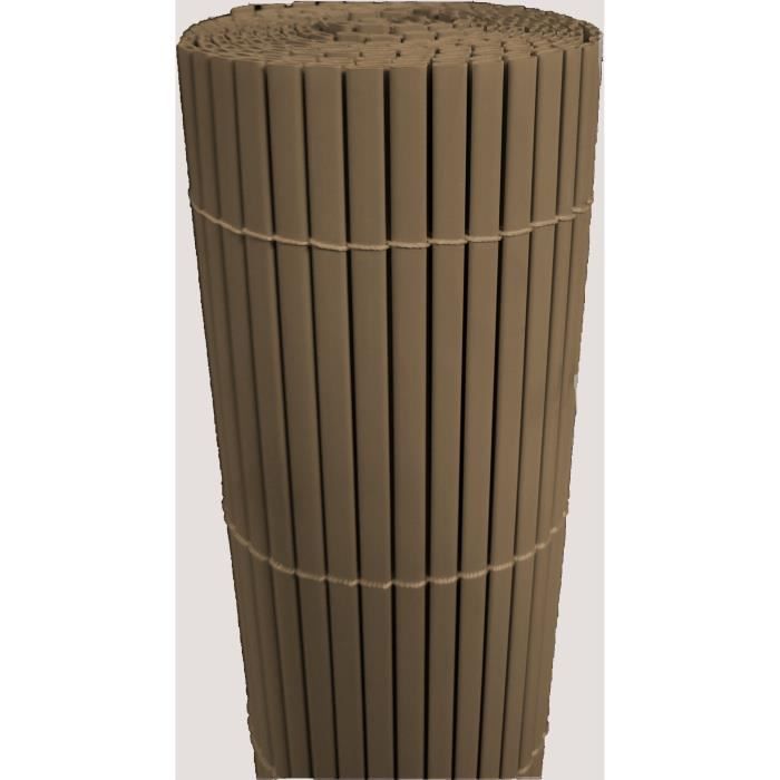 IDEAL GARDEN Canisse en PVC - Double Face 10 mm - 1,5 x 3 m - Chocolat