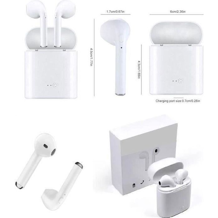 Ecouteur sans fil + kit pieton + micro ozzzo blanc pour Huawei P30 Lite