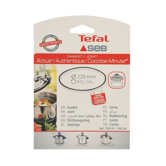 Joint 4,5l/6l inox/alu/couleur pour Autocuiseur Seb, Cocotte Seb - 3665392100201