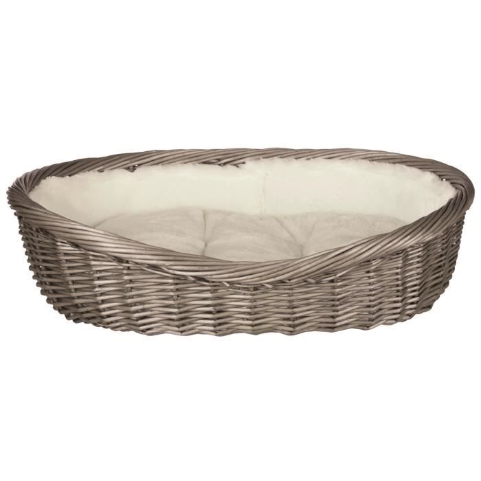 TRIXIE Corbeille doublée avec coussin - 50 cm - Gris - Pour chien